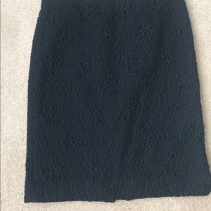 J.Crew embroidery No 2 pencil skirt